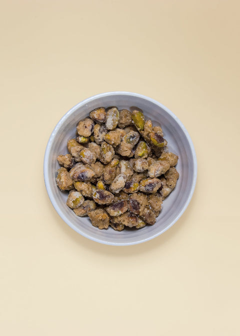 Candied pistachio in a bowl for a snack