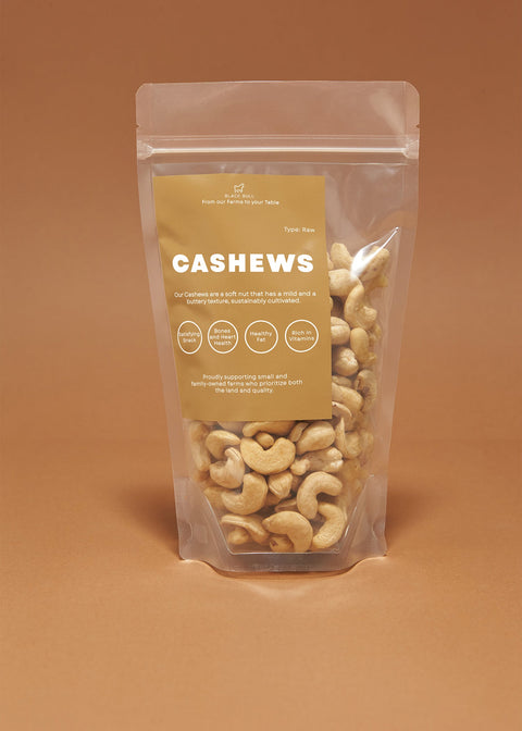 Raw cashew bag rich in nutrition benefits