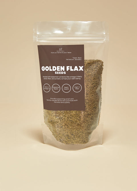 Golden flax seeds for crackers and keto recipes