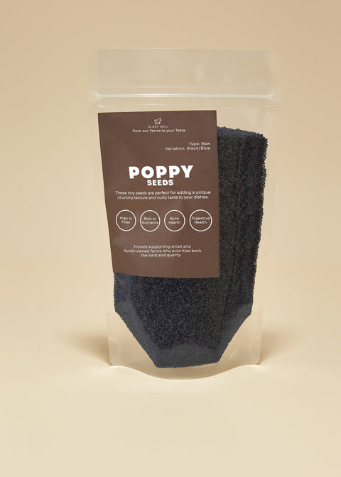 Poppy seeds package rich in nutrients